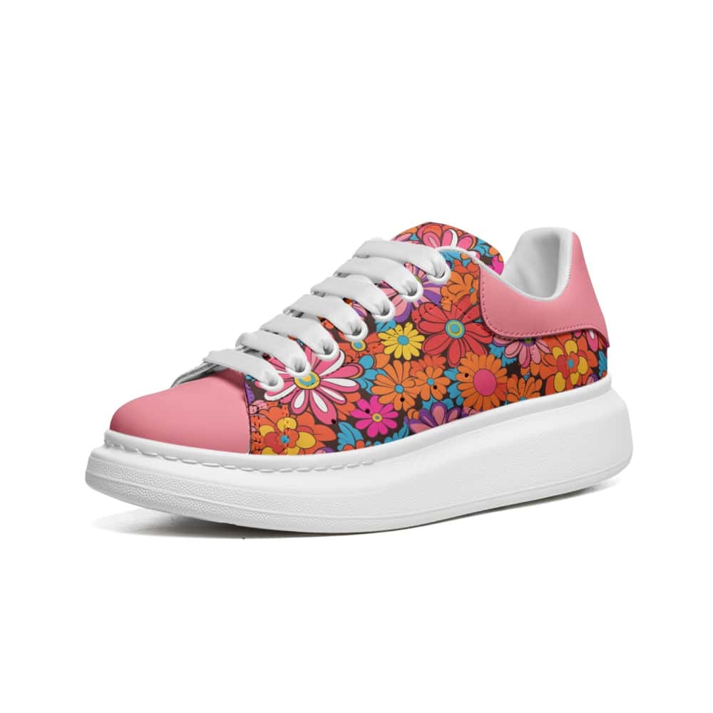 70's Flowers Oversized Sneakers