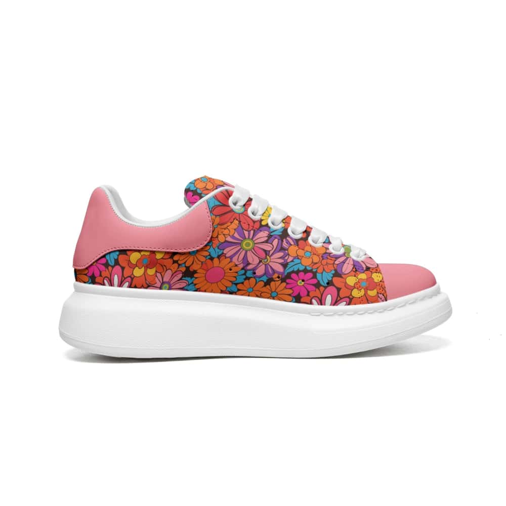 70's Flowers Oversized Sneakers