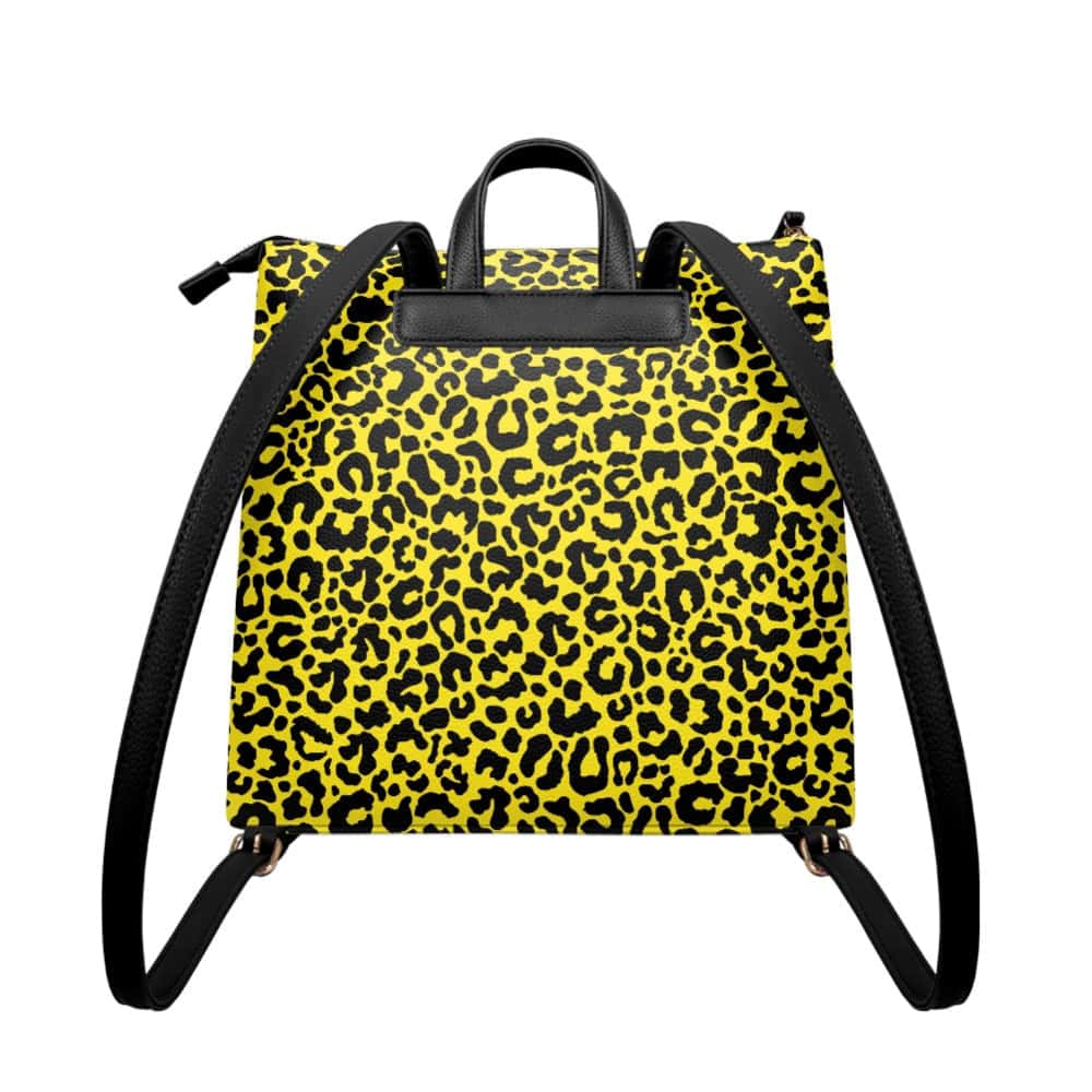 Aspen Gold Leopard PU Leather Backpack Purse - $64.99