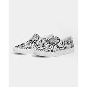 Black and White Mandala Slip-On Canvas Shoes