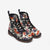 Blue and Orange Flowers Vegan Leather. Boots - $99.99