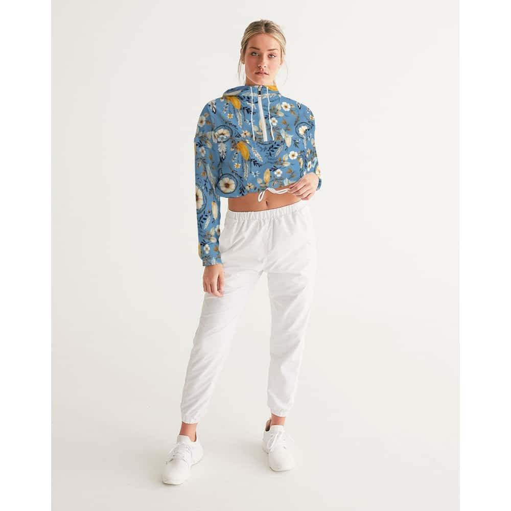 Blue Dreams Cropped Windbreaker - Free Shipping