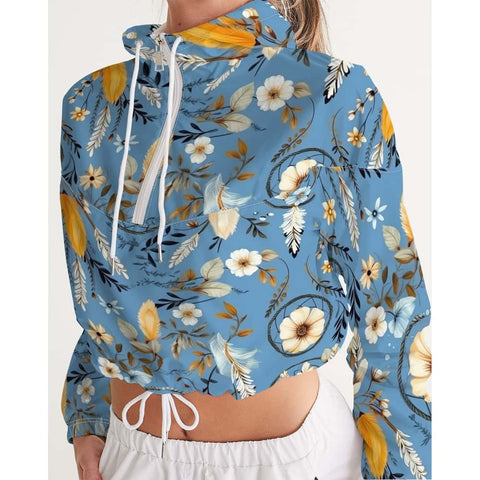 Blue Dreams Cropped Windbreaker - Free Shipping