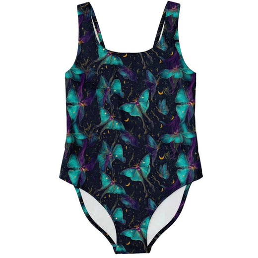 Blue Night Moths One-Piece Swimsuit