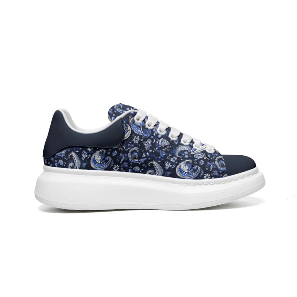 Blue Paisley Bandana Oversized Sneakers