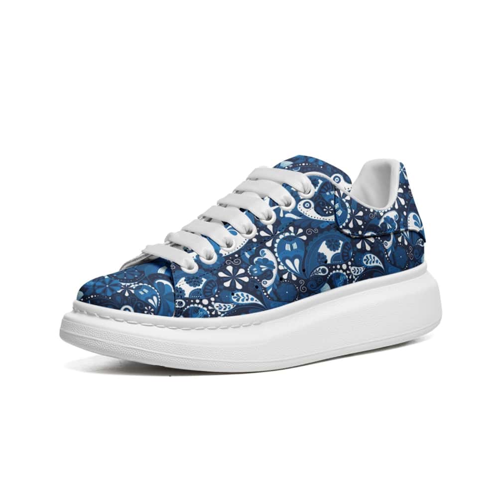 Blue Paisley Bandana Oversized Sneakers