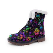 Bright Mushroom Fur Chukka Boots