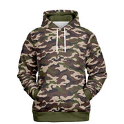 Brown and Green Camo Fashion Pullover Hoodie