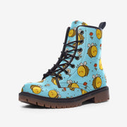Bumblebees and Flowers Vegan Leather Boots