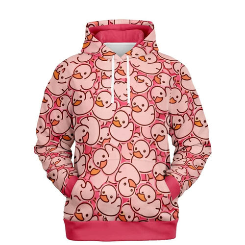 Pink Duck Crowd Fashion Pullover Hoodie
