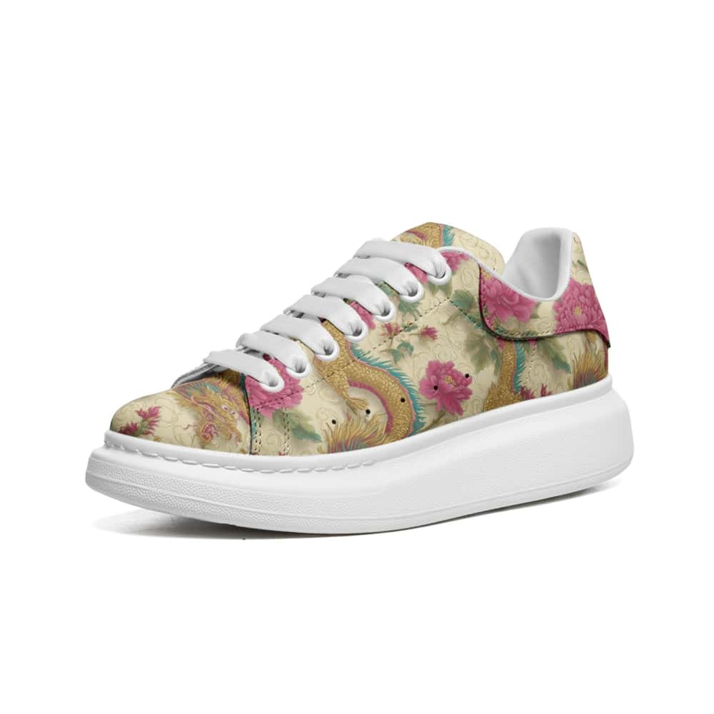 Celestial Peony Dragon Oversized Sneakers