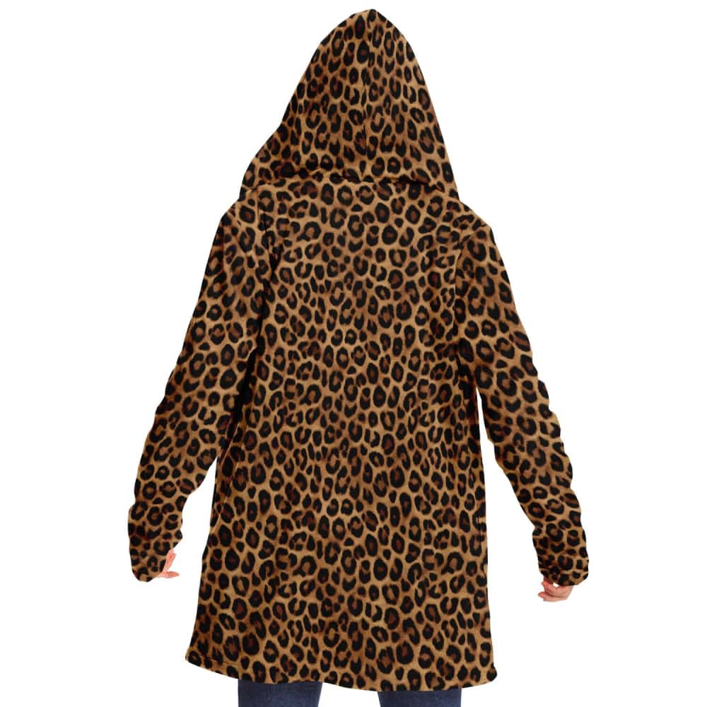 Cheetah Print Microfleece Cloak – Sandy Beige Wild Edition