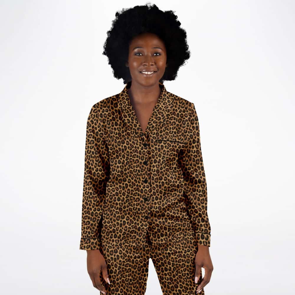 Cheetah Satin Pajama Set – Sandy Luxe Edition