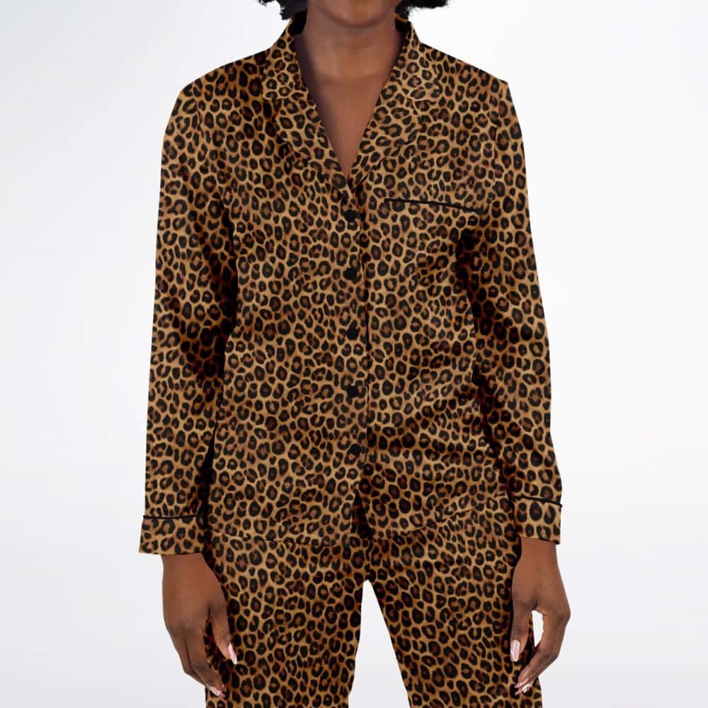 Cheetah Satin Pajama Set – Sandy Luxe Edition