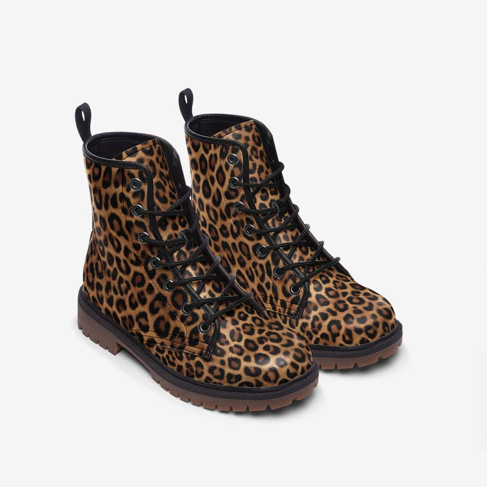 Cheetah Vegan Leather Boots