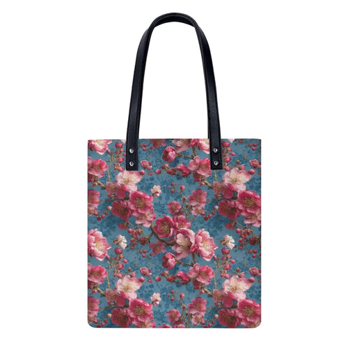 Cherry Silk Sky PU Leather Shoulder Bag