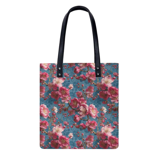 Cherry Silk Sky PU Leather Shoulder Bag