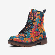 Coral Blossom Vegan Leather Boots
