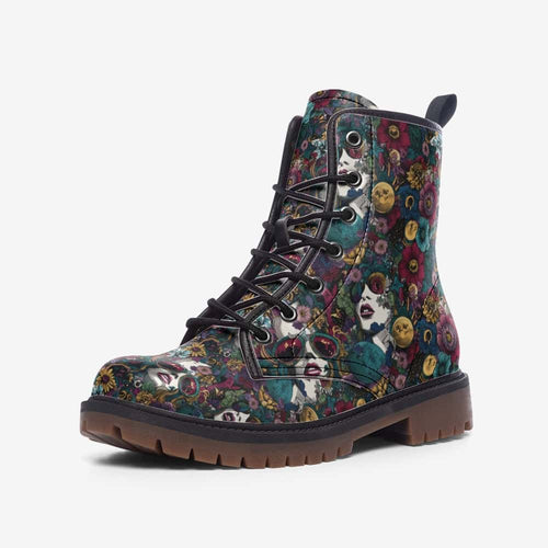 Cosmic Bloom Colorway 3 Vegan Leather Boots