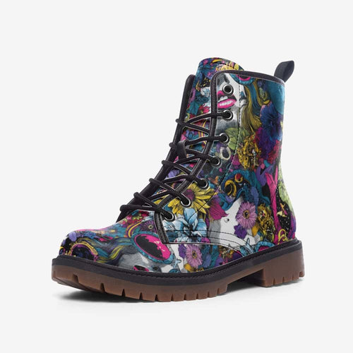 Cosmic Bloom Vegan Leather Boots