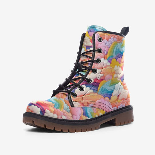 Cotton Candy Skies Vegan Leather Boots