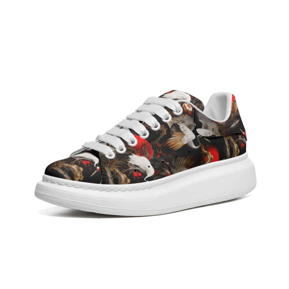 Crimson Crane Oversized Sneakers