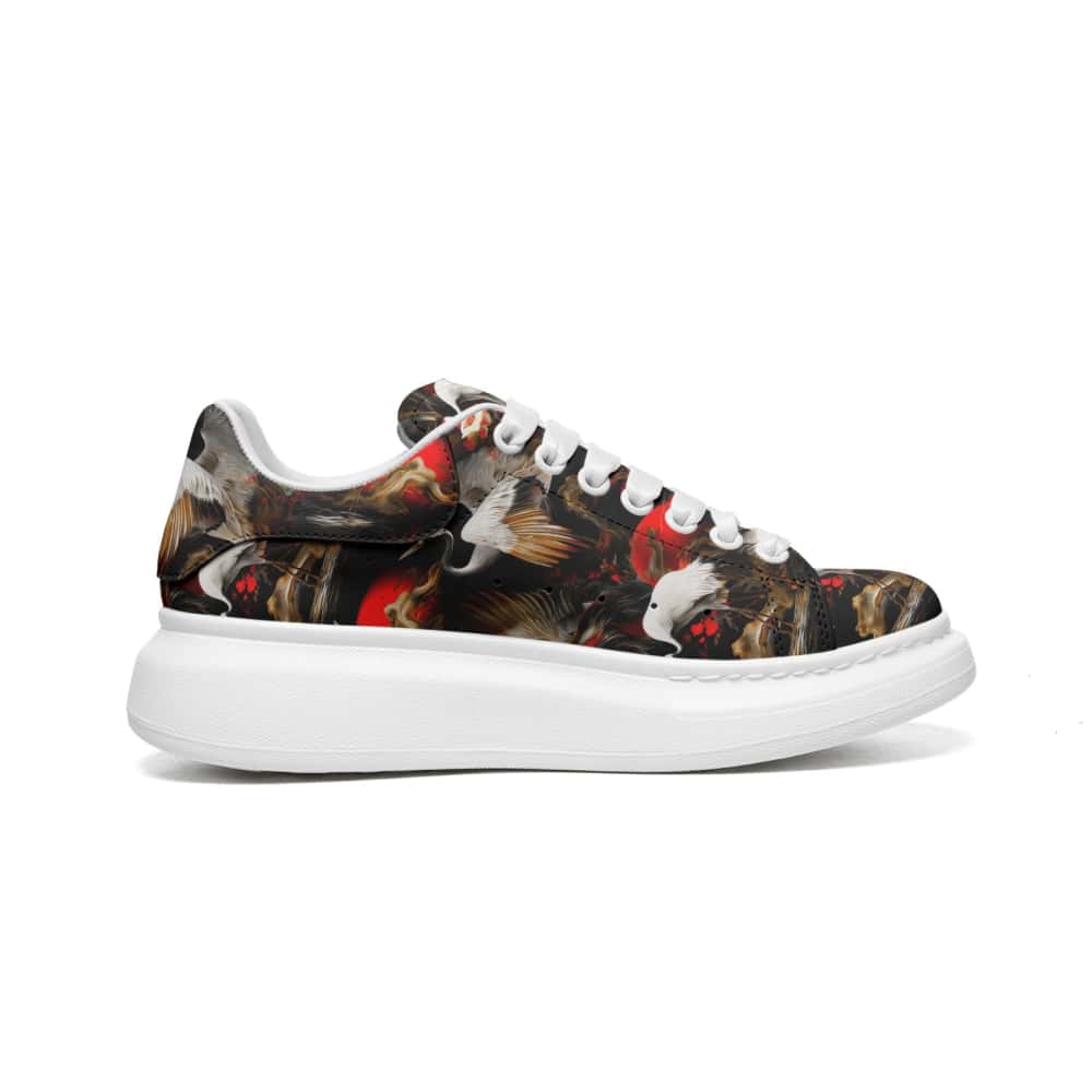 Crimson Crane Oversized Sneakers