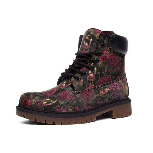 Crimson Spellgarden Vegan Nubuck Leather Boots