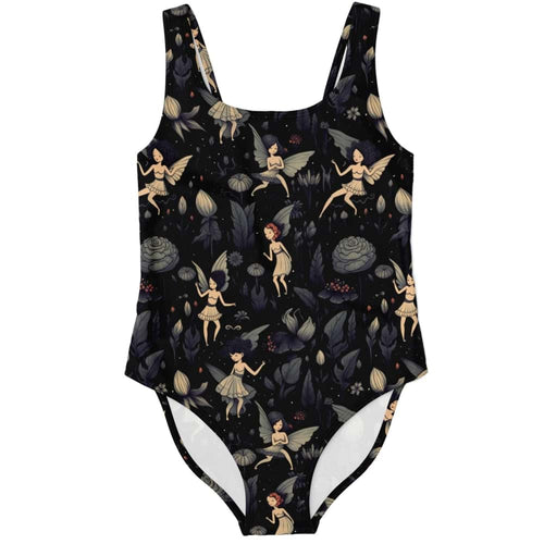 Dark Meadow Fairies One-Piece Swimsuit
