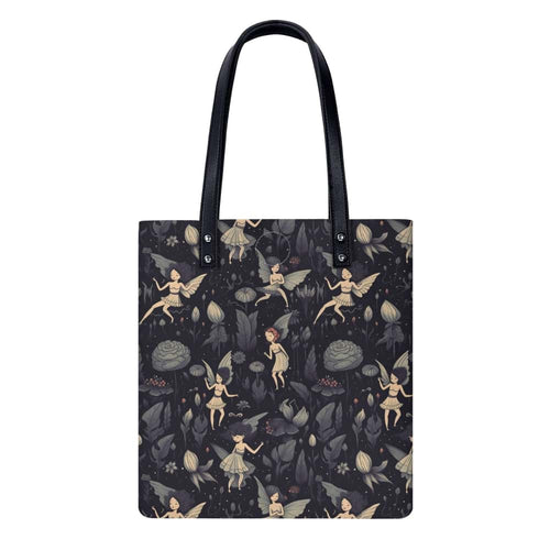 Dark Meadow Fairies PU Leather Shoulder Bag