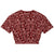 Dark Red Bandana Athletic Cropped Short Sleeve Sweatshirt
