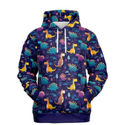 Dino Drizzle Day Fashion Pullover Hoodie