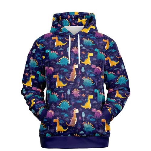Dino Drizzle Day Fashion Pullover Hoodie