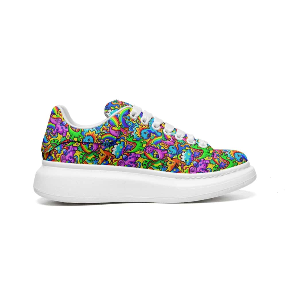 Dinos and Rainbows Oversized Sneakers