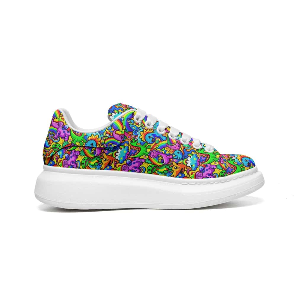 Dinos and Rainbows Oversized Sneakers - $89.99 - Free