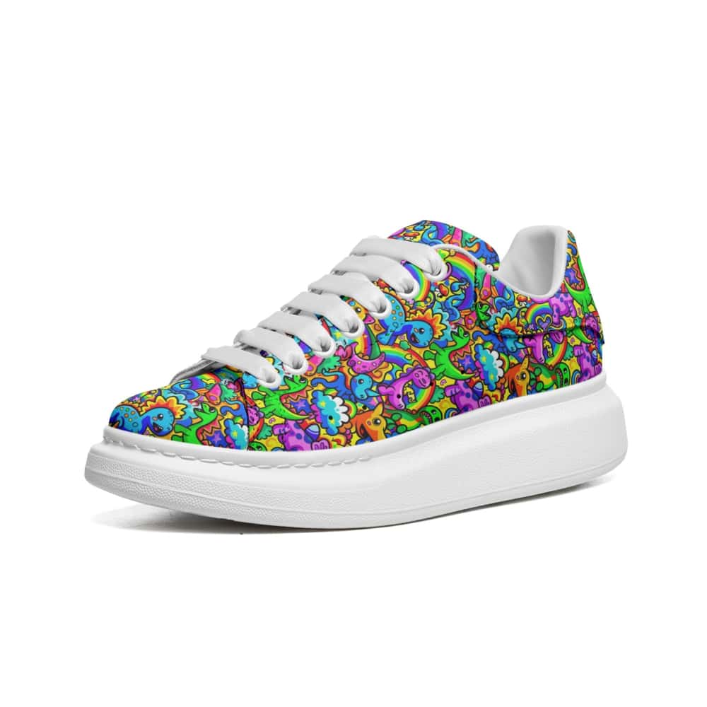 Dinos and Rainbows Oversized Sneakers