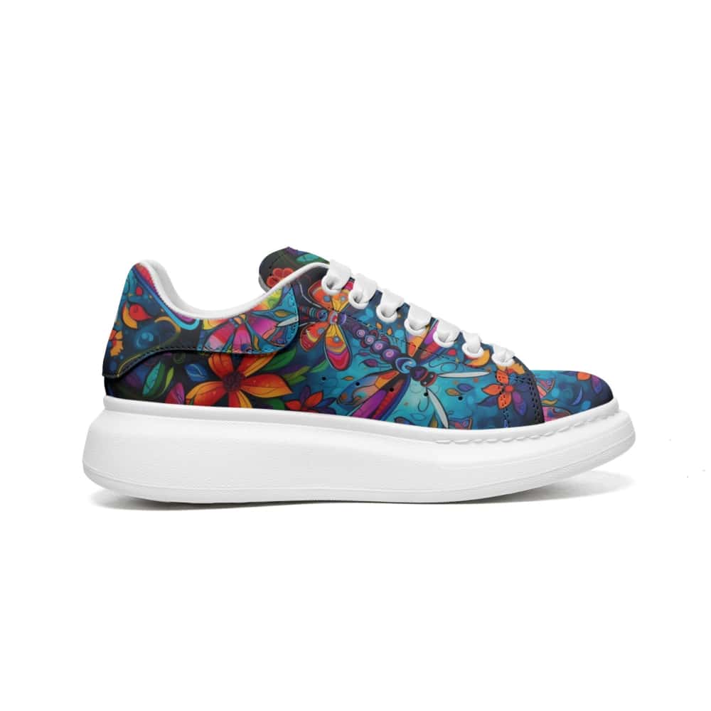 Dragonflies and Flowers Oversized Sneakers