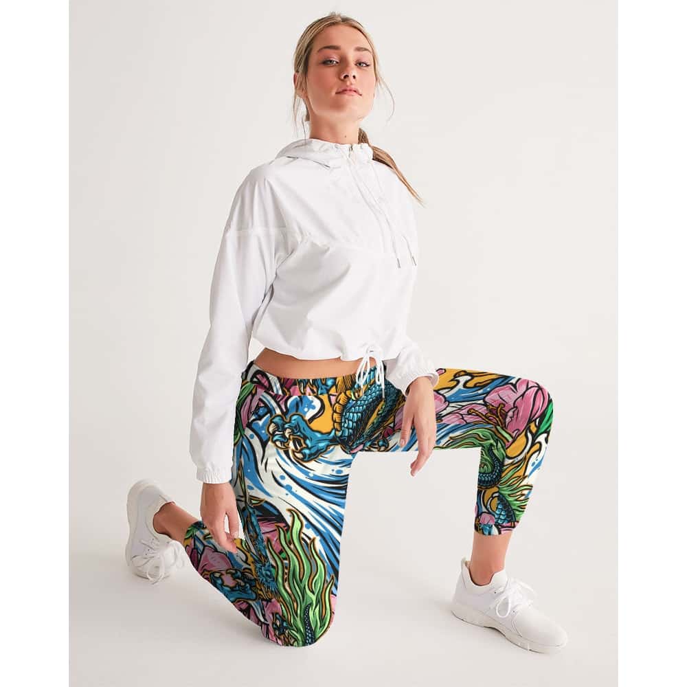 Dragons And Flowers Women's Track Pants - Free Shipping