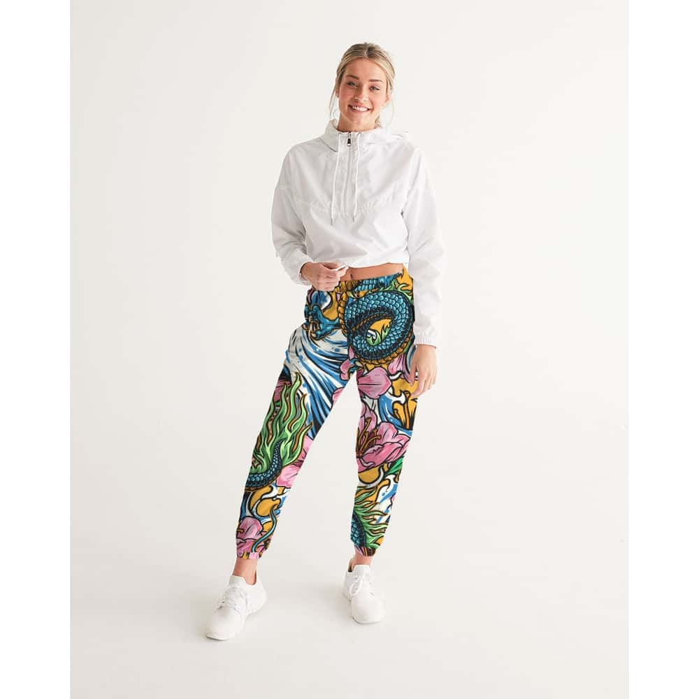 Dragons And Flowers Women's Track Pants - Free Shipping