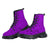 Electric Purple Leopard Print Vegan Leather Chunky Boots