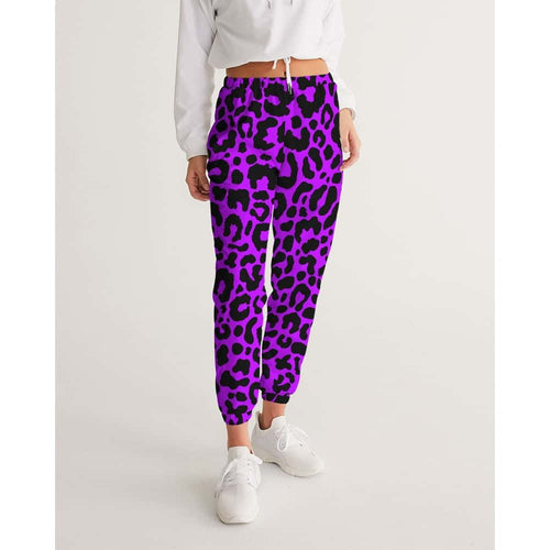 Electric Purple Leopard Print Track Pants