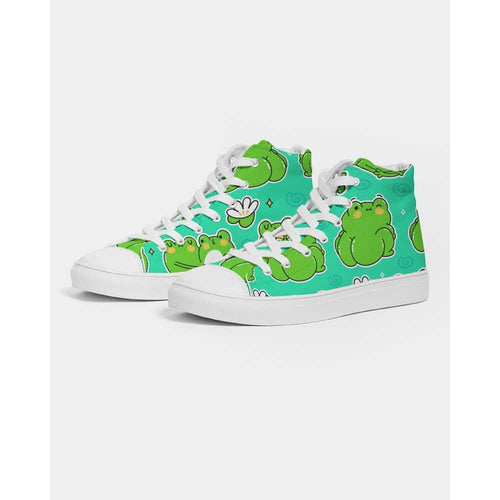 Funny Frogs Hightop Canvas Shoes