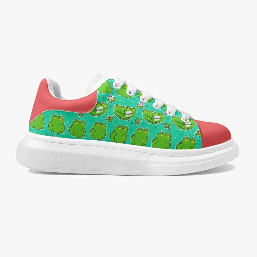 Funny Frogs Oversized Vegan Leather Sneakers - $84.99 - Free