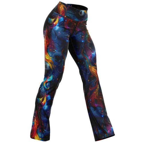 Galaxy Flame Unicorn Flare Leggings