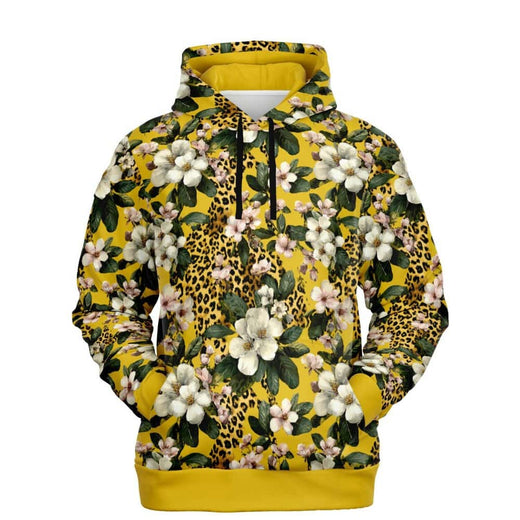 Golden Bloom Leopard Fashion Pullover Hoodie