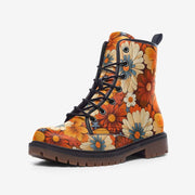 Golden Bloom Vegan Leather Boots