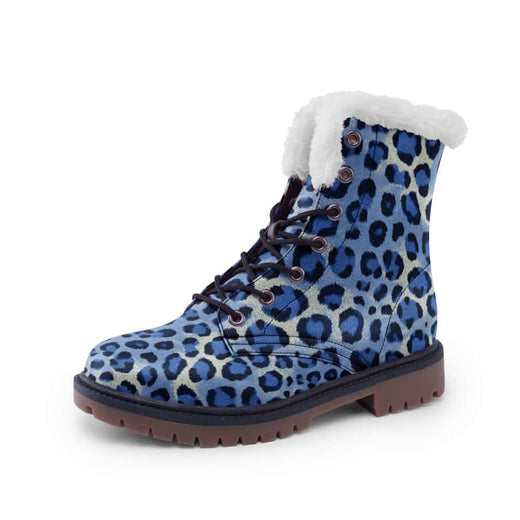 Icy Leopard Fur Chukka Boots