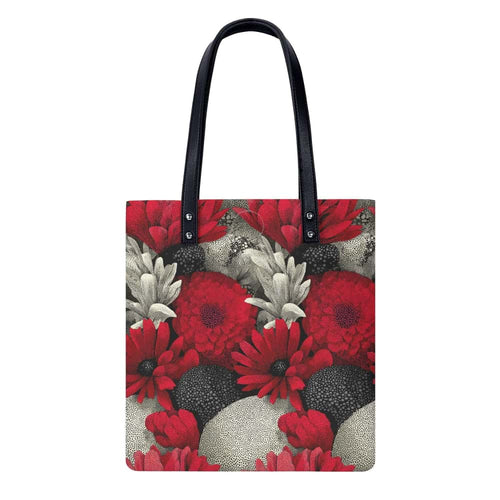 Ink Petals PU Leather Shoulder Bag