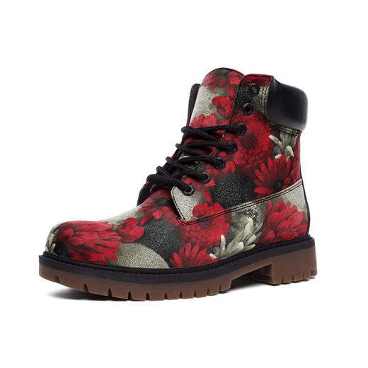 Ink Petals Vegan Nubuck Leather Boots