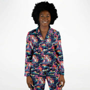 Japanese Unicorn Satin Pajamas